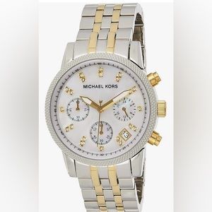 Micheal Kors two-toned chronograph watch